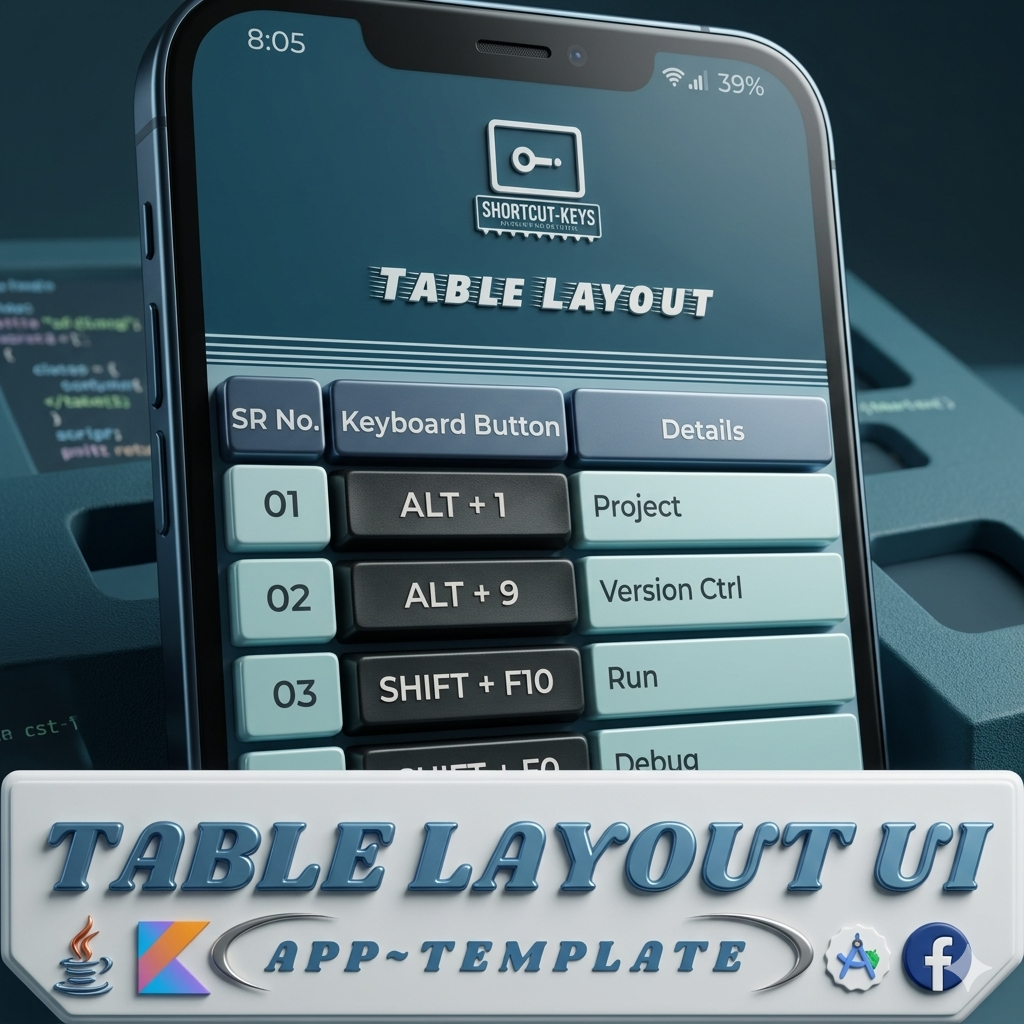 Table Layout UI/UX Template