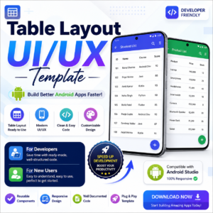 Table Layout UI/UX Template